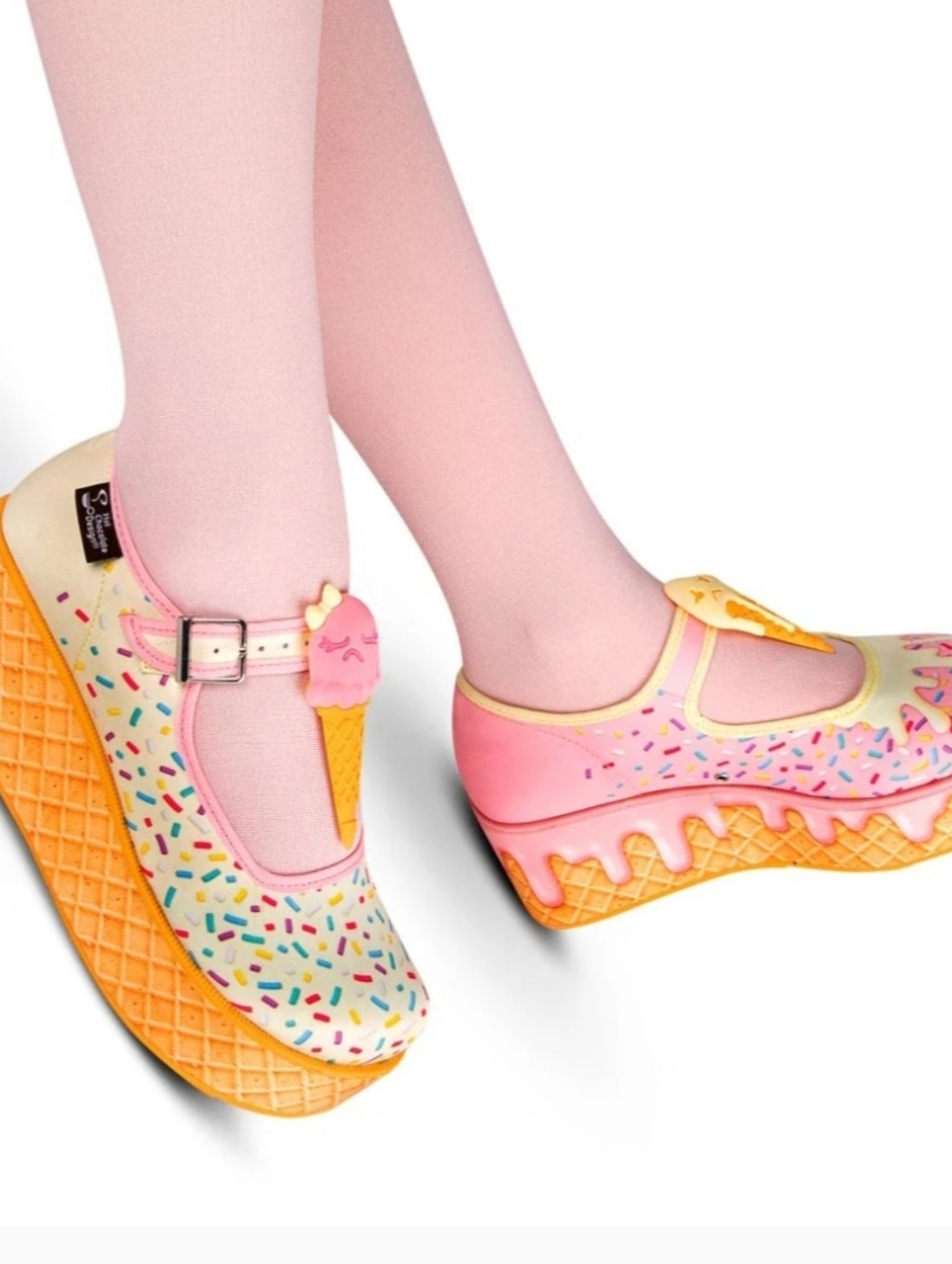 Hot Chocolate Designs I Melt for You Mary Jane Platform Shoes Ice Cream Size 9